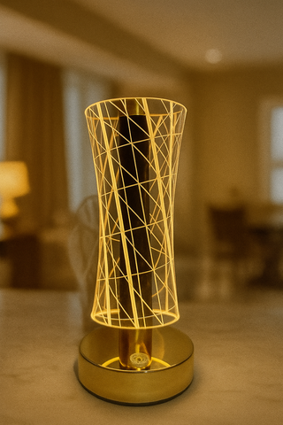 Curved Line Pattern Acrylic Table Lamp