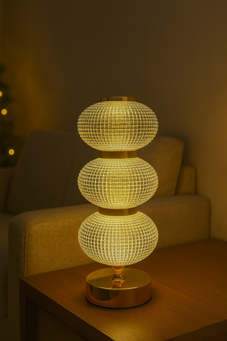 Luxury Triple Globe Glass Table Lamp