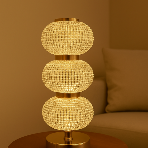 Luxury Triple Globe Glass Table Lamp
