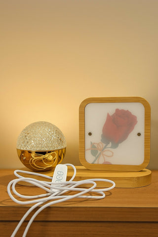 Rose Print LED Table Lamp