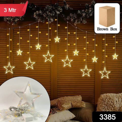 12 Stars LED Curtain String Lights with 8 Flashing Modes