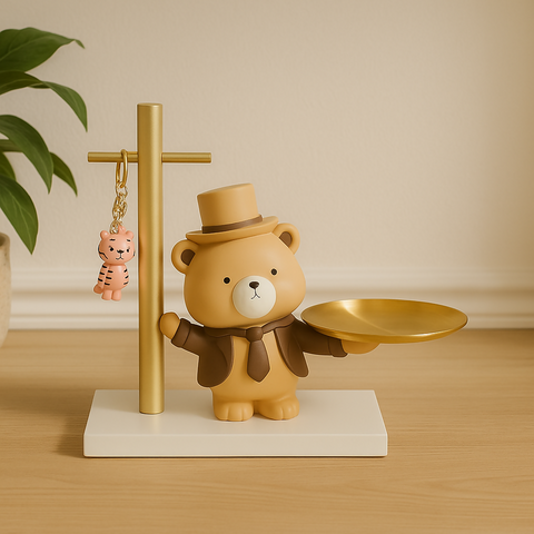 Adorable Bear Butler Key Holder & Trinket Tray