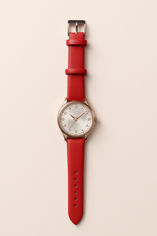LoveCharm Duo — a stunning combination of a red leather wristwatch