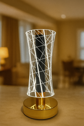 Curved Line Pattern Acrylic Table Lamp