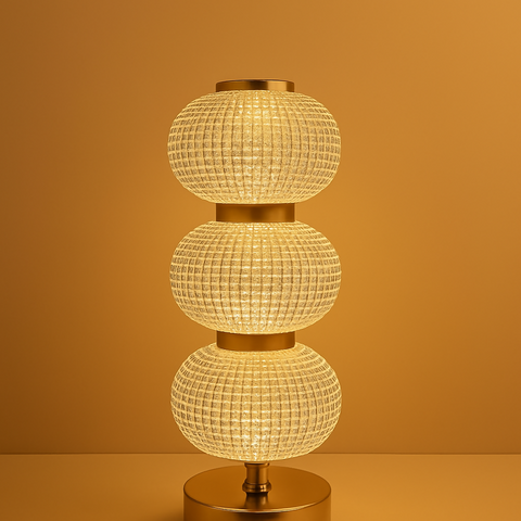 Luxury Triple Globe Glass Table Lamp