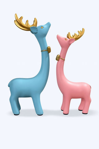Adorable Romantic Deer Couple Showpiece Set
