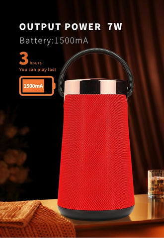 BLUETOOTH SPEAKER7W OUTPUTPREMIUM LOOK1500 MHZ BATTERYLONG BATTERY BACKUP